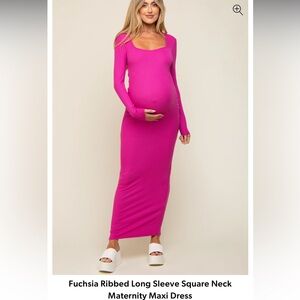 Pink maternity dress